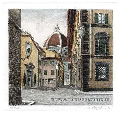 Firenze - Veduta di via dei Servi