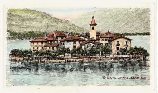 Lago di Como - Veduta dell'isola dei pescatori