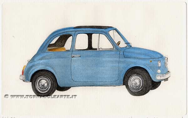 Fiat 500 blu