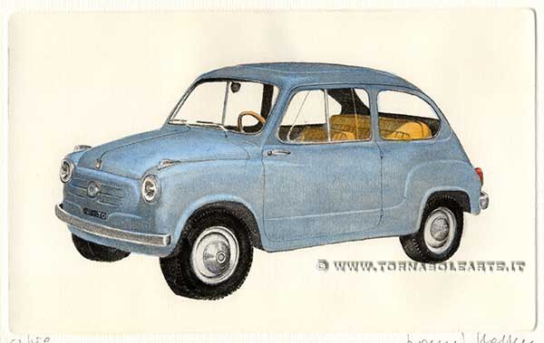 Fiat 600 celeste