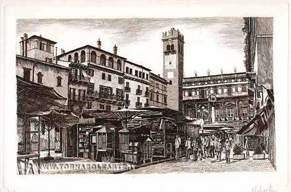 Verona - Veduta di piazza delle Erbe