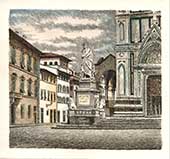 Firenze Veduta di santa Croce, particolare