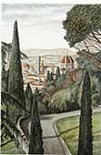 Firenze, panorama tra cipressi