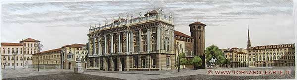 Torino, veduta di piazza Madama