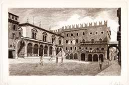 Verona, veduta del palazzo del Podestà