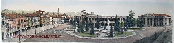 Verona, panoramica di piazza Bra